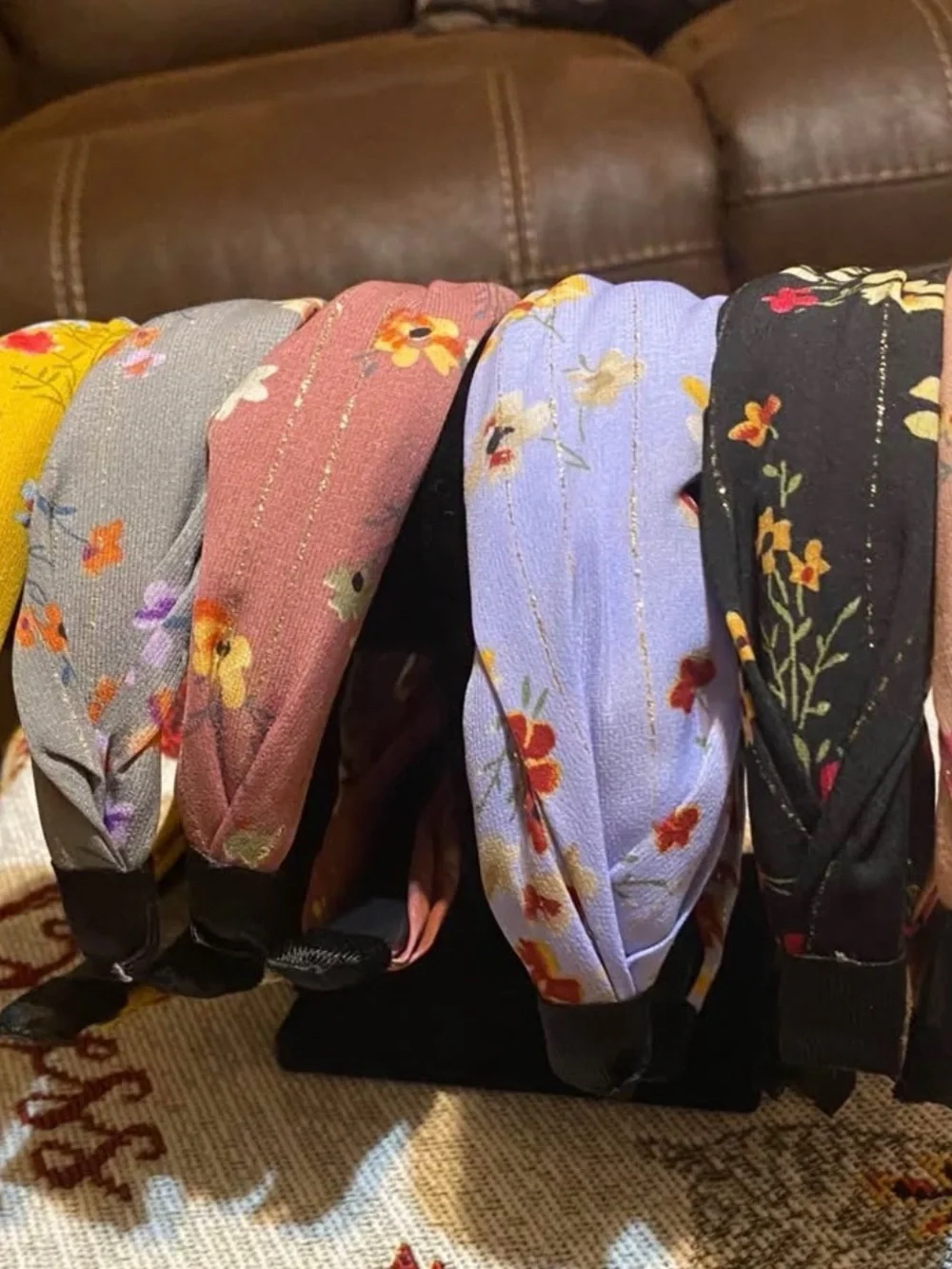 Floral Twisted Knot Headbands - Pack of 6